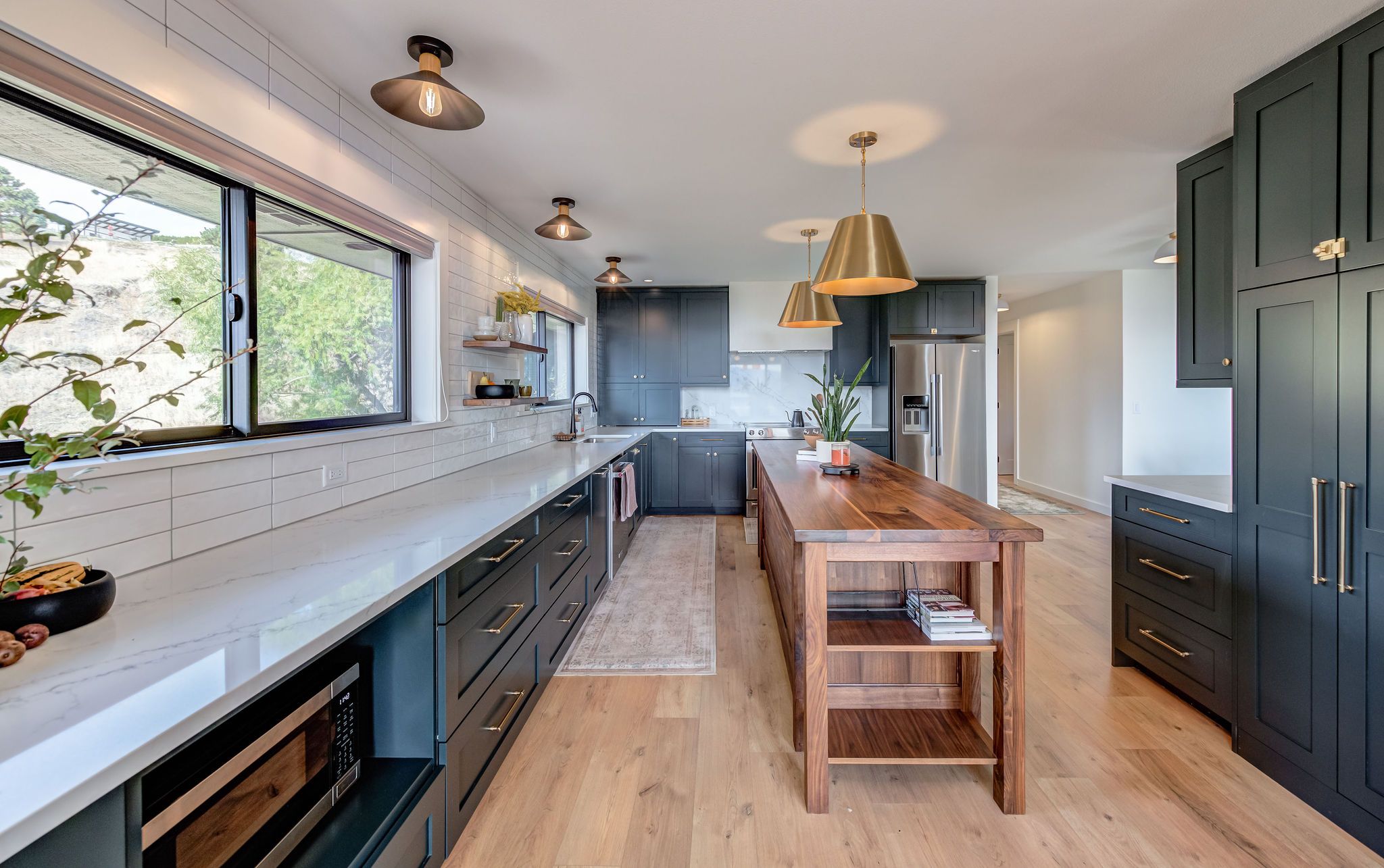 View of kitchen inside of a custom built home in North Central Washington